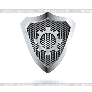 Perforated Shield - vector clip art