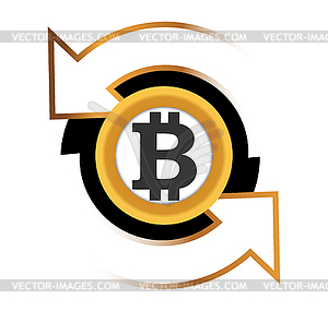 Bitcoin Exchange Icon - vector EPS clipart