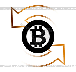 Bitcoin Exchange Icon - vector clipart