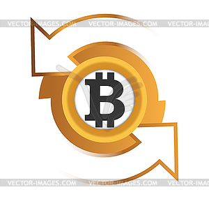 Bitcoin Exchange Icon - vector image