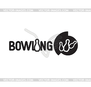 Bowling Logo Design - stock vector clipart