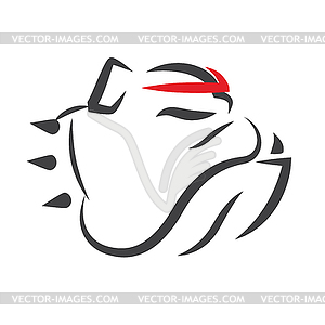 Bulldog Portrait Mascot - vector clip art