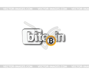 Bitcoin Logo Design - vector clipart