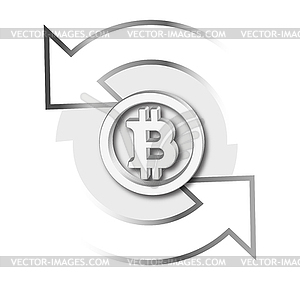 Bitcoin Exchange Icon - vector clipart