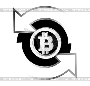 Bitcoin Exchange Icon - vector EPS clipart