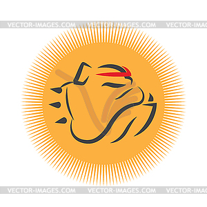 Bulldog Portrait Mascot - vector clipart