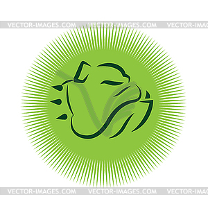 Bulldog Portrait Mascot - vector image