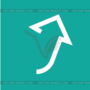 Moving up arrow - stock vector clipart
