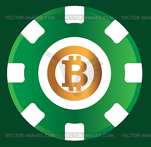 Casino BitCoin Design - vector image