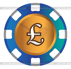 Pound-Coin Theme Design - vector clip art