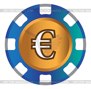 Евро-монет Тема Дизайн для казино Concept - стоковый клипарт