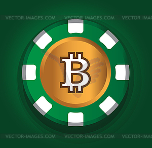 BitCoin Theme Design for Casino Concept - vector image