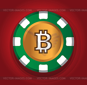 BitCoin Theme Design for Casino Concept - vector clip art