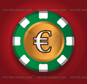 Euro-Coin Theme Design for Casino Concept - vector clipart