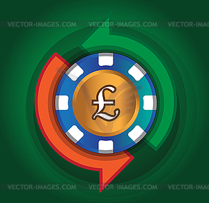 Exchange Pound Theme Design - vector image