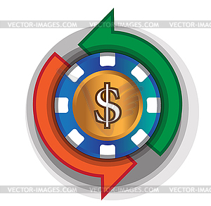 Casino Exchange Dollar - vector image