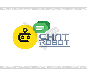 Chat Robot Logo Design - vector EPS clipart