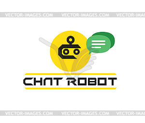 Chat Robot Logo Design - vector clip art