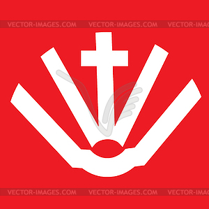 Holy Cross and Bible - vector image