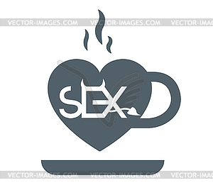 Coffee and Sex - vector clip art