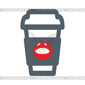 Sexy Paper Coffe Cup - vector clipart