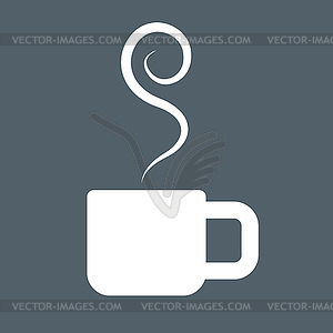 Coffee Cup with Smoke - vector image