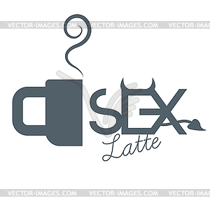 Devil Sex Logo Concept - vector clip art