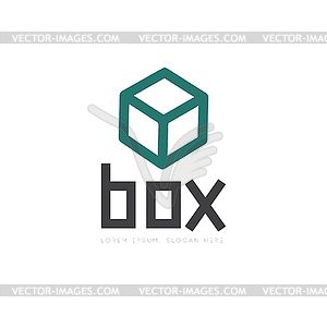 Box Logo Design - vector image