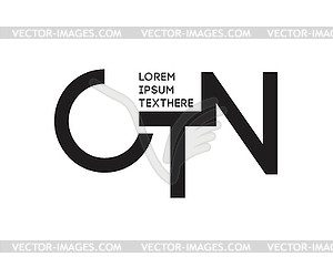 CTN Monogram design - vector image