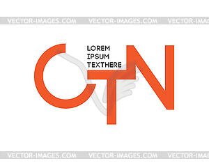 CTN Monogram design - vector image