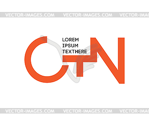 CTN Monogram design - vector image