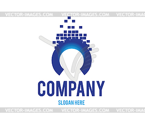 Digital Tech Logo Concept - vector clipart