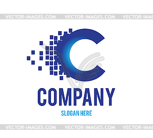 Digital Tech Logo Concept - vector clipart