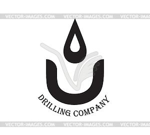 Drilling company design logo - vector clipart
