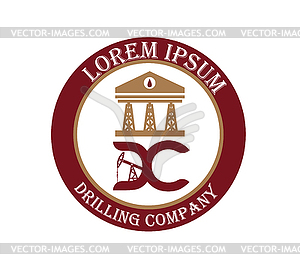 Drilling company design logo - vector clip art