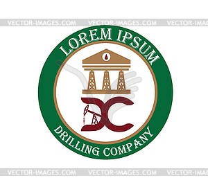 Drilling company design logo - vector clipart