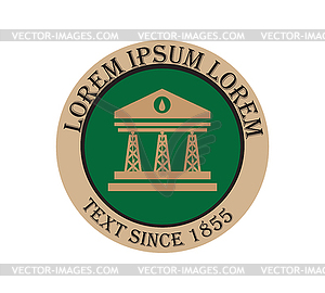 Drilling company design logo - vector clip art