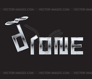 Drone Logo Concept Design - royalty-free vector image