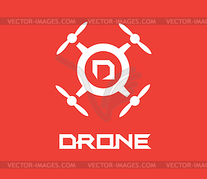 Drone Logo Concept Design - vector clip art