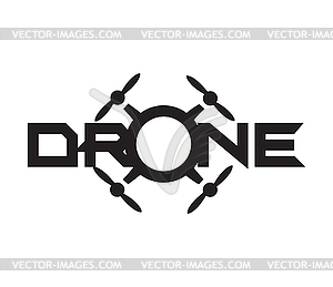 Drone Logo Concept Design - vector clip art