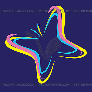 Colored Butterfly - vector image