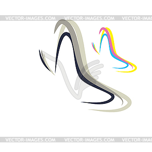 Colored Butterfly - vector clipart