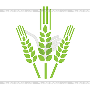 Farm Concept Design with Wheat - vector image