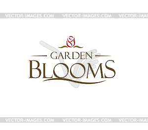 Garden Blooms Logo Concept - vector image