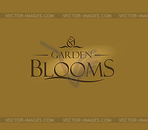 Garden Blooms Logo Concept - royalty-free vector image