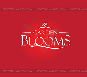 Garden Blooms Logo Concept - vector clip art