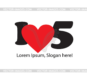Ich liebe Konzepte Entwurf - Vector Clip Art