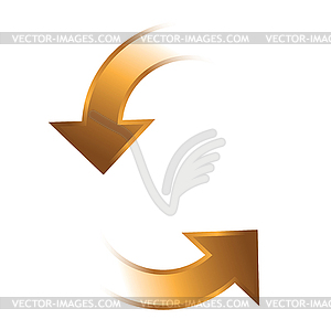 Rounded Direction Arrows Icon - vector image