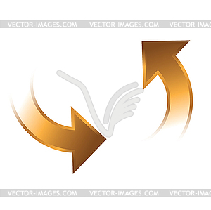 Rounded Direction Arrows Icon - stock vector clipart