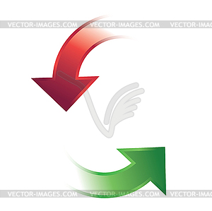 Rounded Direction Arrows Icon - vector image